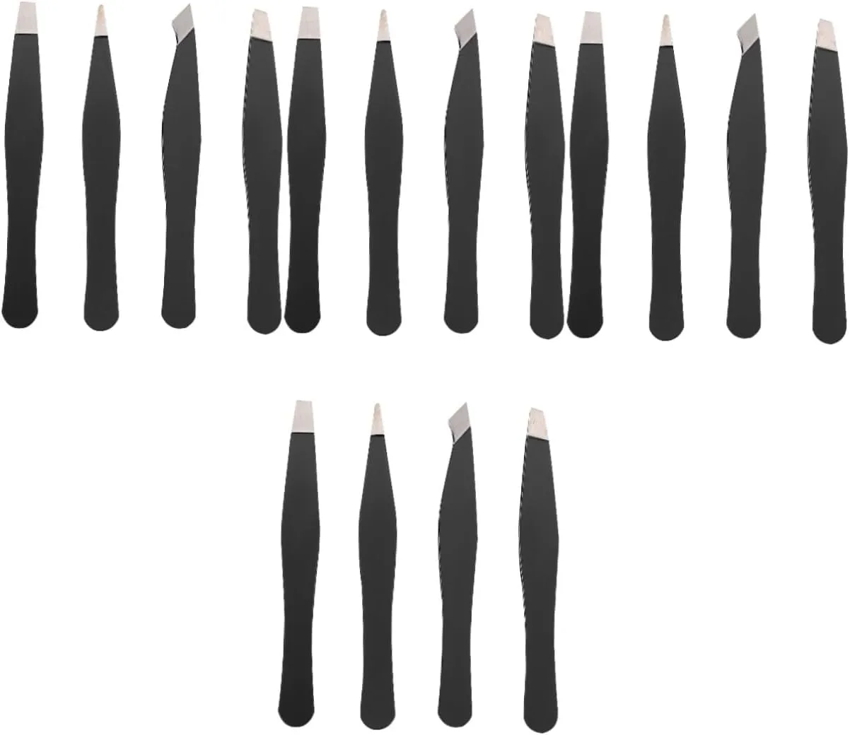 balacoo 16pcs Stainless Steel Eyebrow Tweezers Ergonomic Hair Clamps for Precision Grooming Brow Tools for Easy Eyebrow Shaping for Beauty Enthusiasts