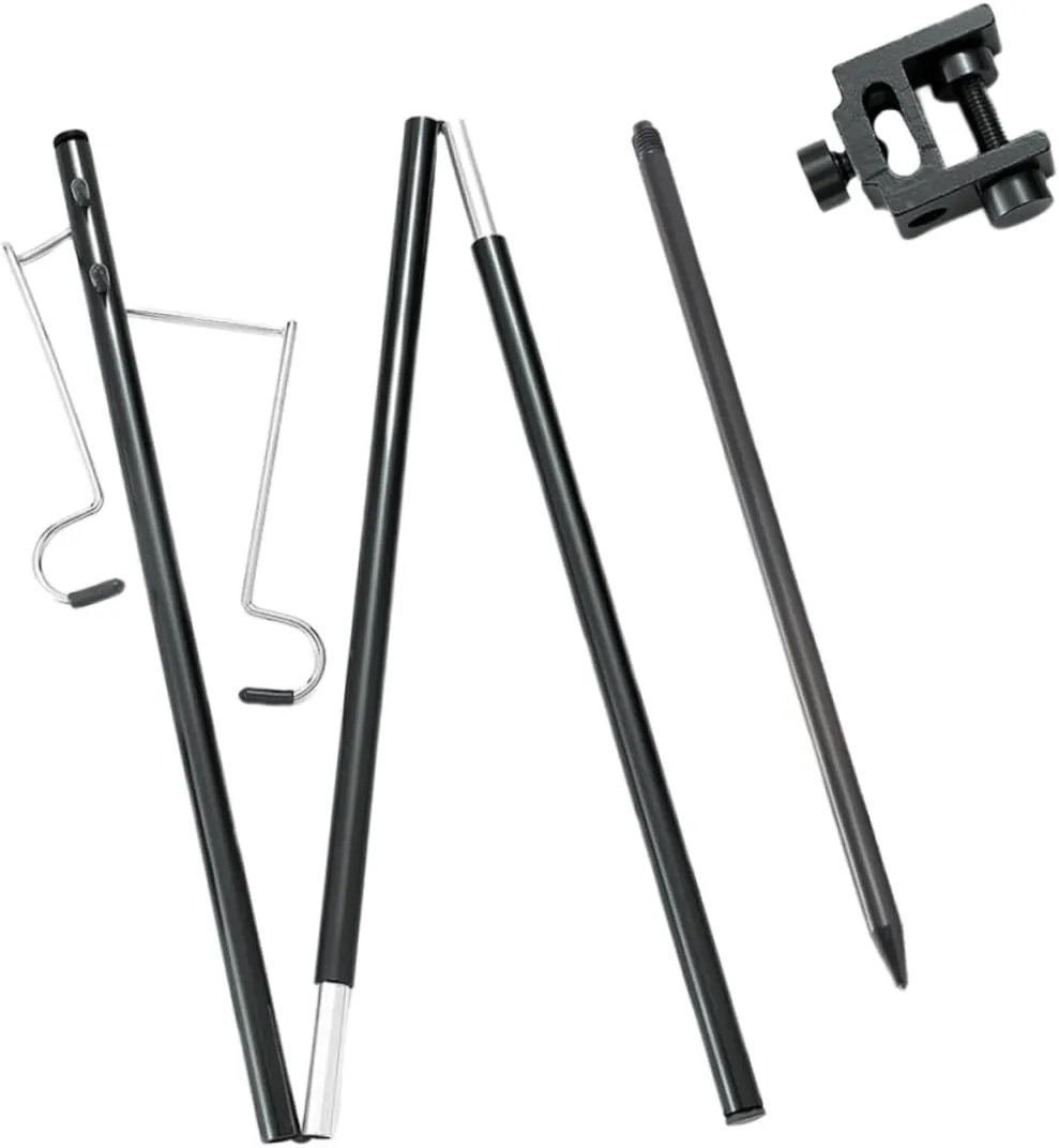 balacoo Outdoor Light Hook for Camping Portable Lantern Stand Aluminum Folding Camping Lamp Pole