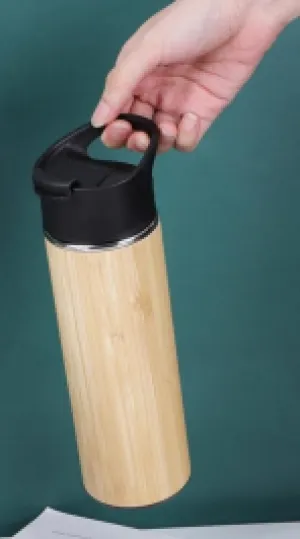 Bamboo Steel Insulated Sipper Bottle - 450 ml