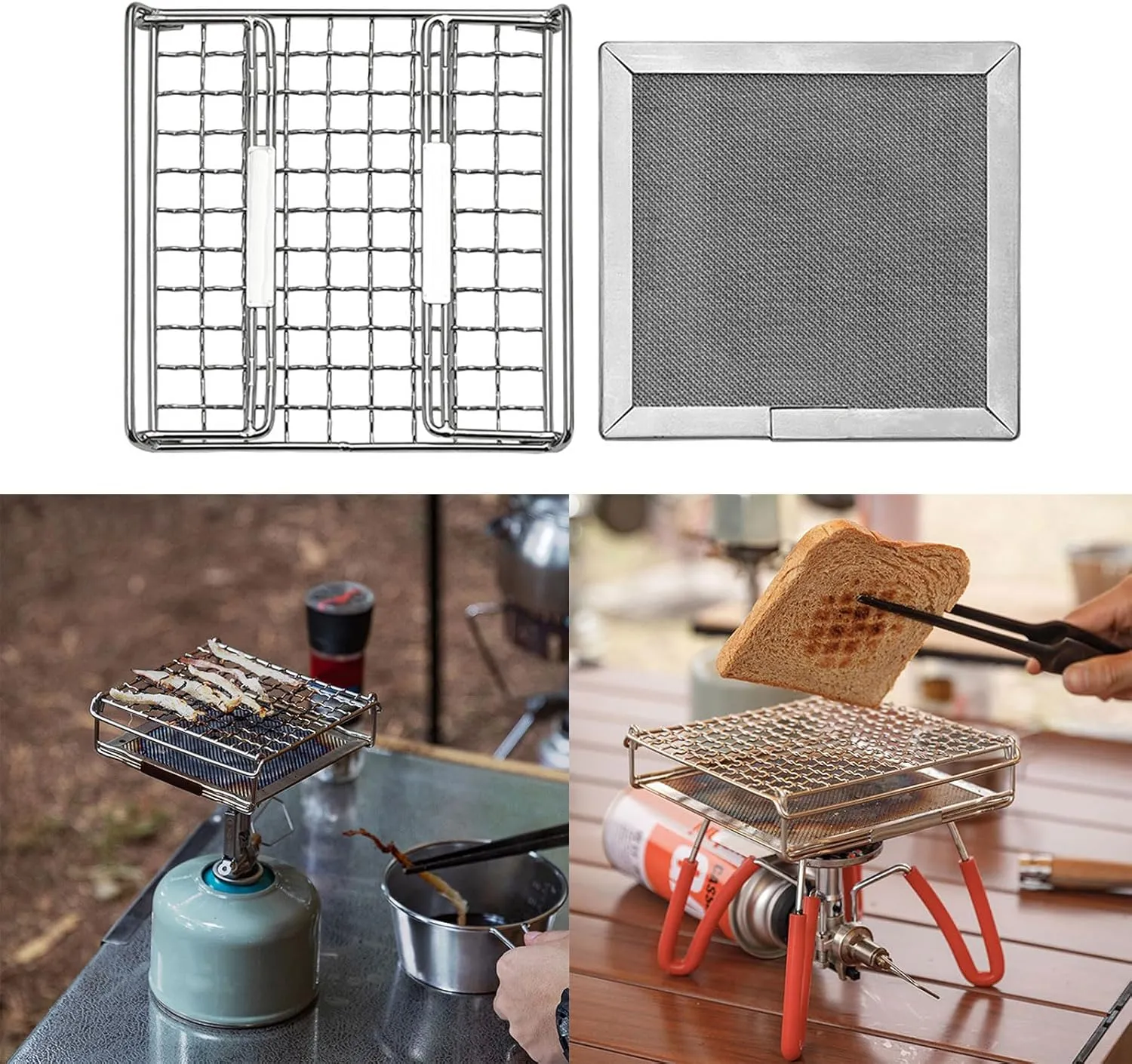 Barbecue Supplies,Stainless Steel for Stovetop Grilled Rack Household Barbecue Holder Heating Bracket Furnaces Camping