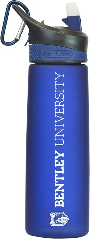 Bentley University Tritan Plastic Frosted Sport Bottle, Design-1 - Blue