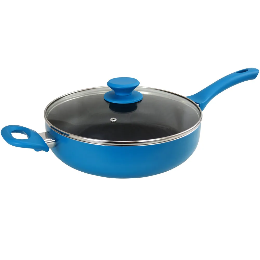 Benton 3.5 Qt Saut and eacute; Pan W/Lid in Blue
