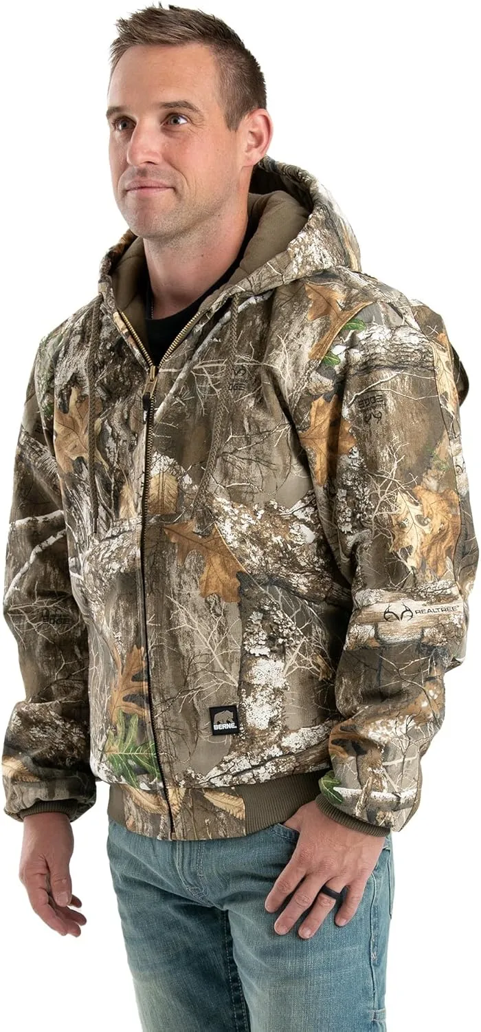 Berne Men's Heritage Duck Hooded Active Work Jacket
