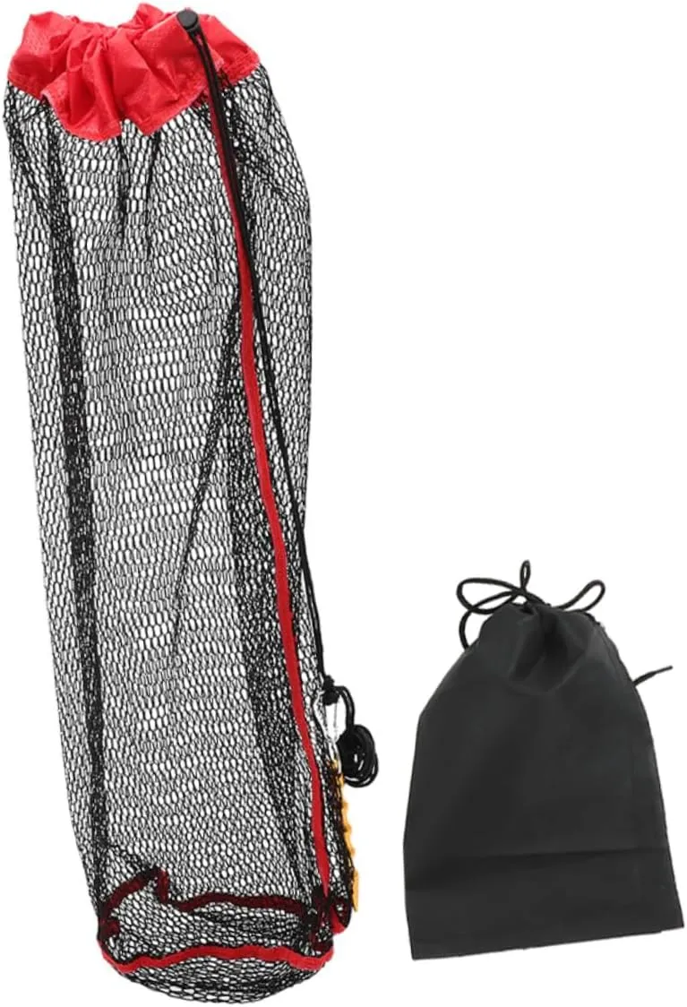 BESPORTBLE Portable Fishing Mesh Bag Wear-Resist Fish Storage Net with Draw for Fish Catching Foldable Mesh Bag