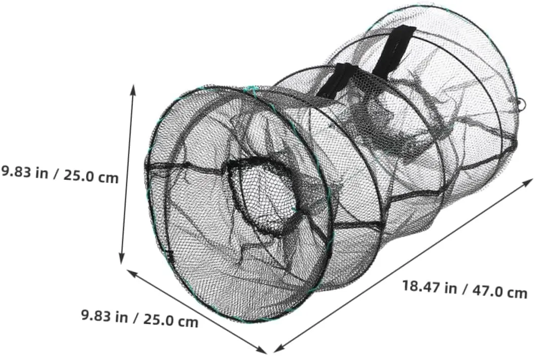 BESPORTBLE Spring Cage Fishing Net Crab Crawdad Lobster Snare Extendable Fishing Net Fishing Crabbing Net Fishpond