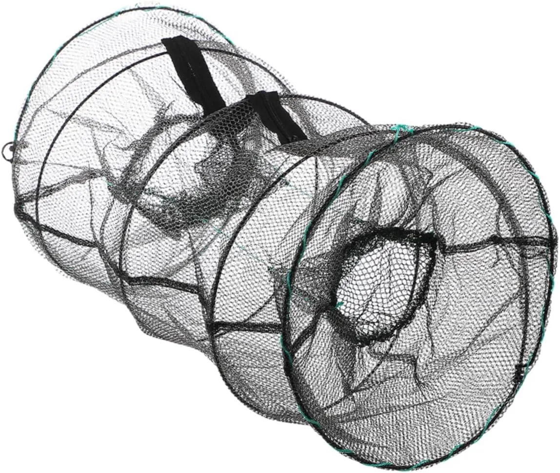 BESPORTBLE Spring Cage Fishing Net Crab Crawdad Lobster Snare Extendable Fishing Net Fishing Crabbing Net Fishpond