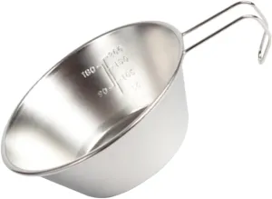 BESPORTBLE Stainless Steel Salad Bowl Cups Water Portable Outdoor Camping Foldable Bowl Camping Mug Camping