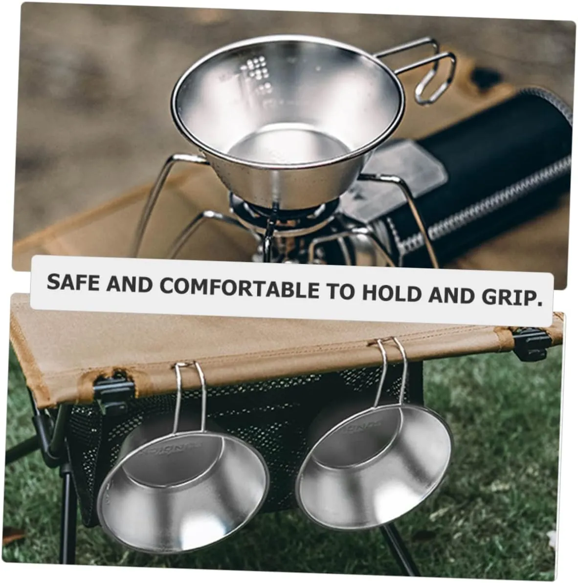 BESTonZON Camping Wine Cup Multi Function Water Bowl Portable Accessory Compact Design for Practical Use