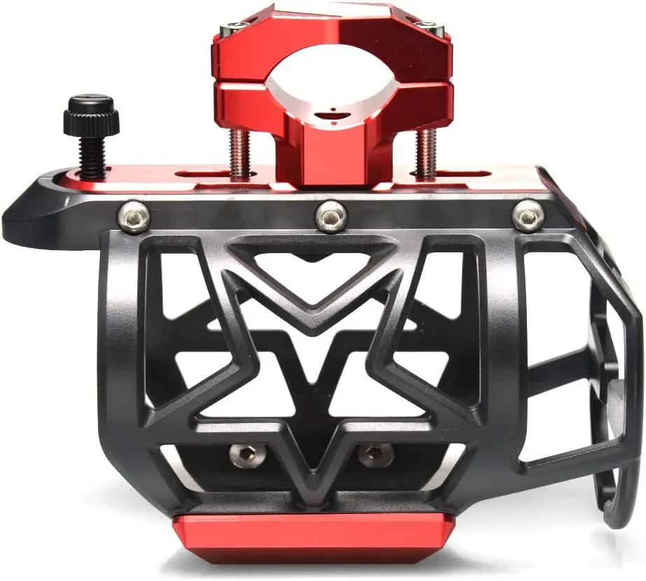 Beverage Water Bottle Drink Cup Holder Bracket Handlebar Mounting fits for CFMOTO Off-Road ATV CFORCE 500 All Years (Red)