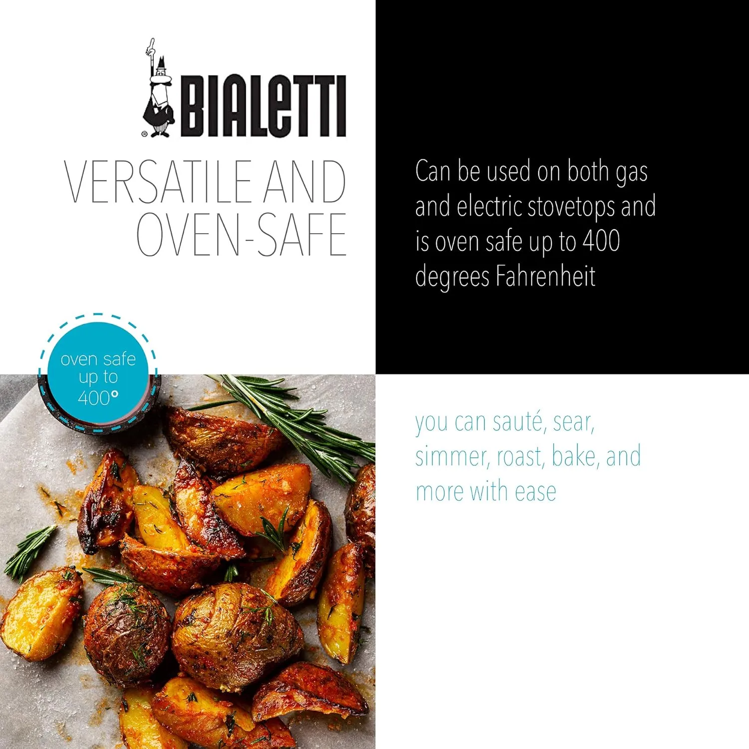 Bialetti Impact Textured Nonstick Oven-Safe 10in Frying Pan, Gray