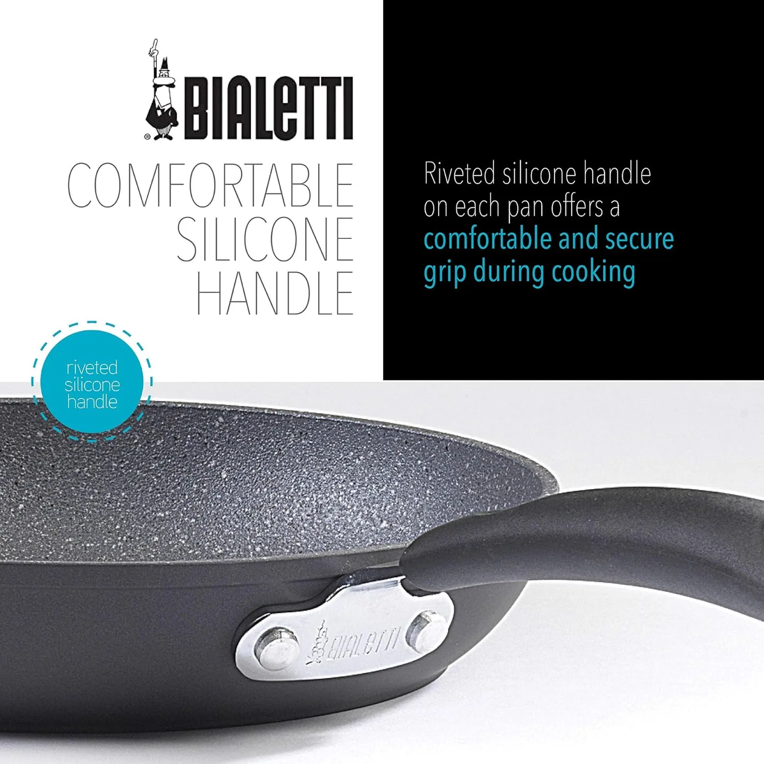 Bialetti Impact Textured Nonstick Oven-Safe 10in Frying Pan, Gray