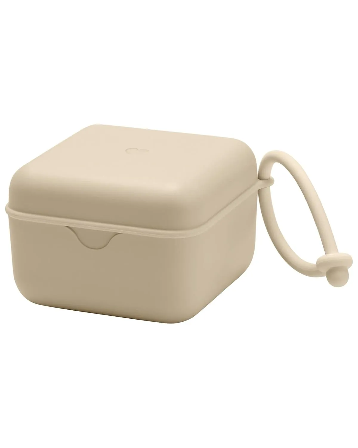BIBS Pacifier Box with Loop for Storing & Carrying Soothers | 100% BPA Free Material | Designed & Made in Denmark | Vanilla