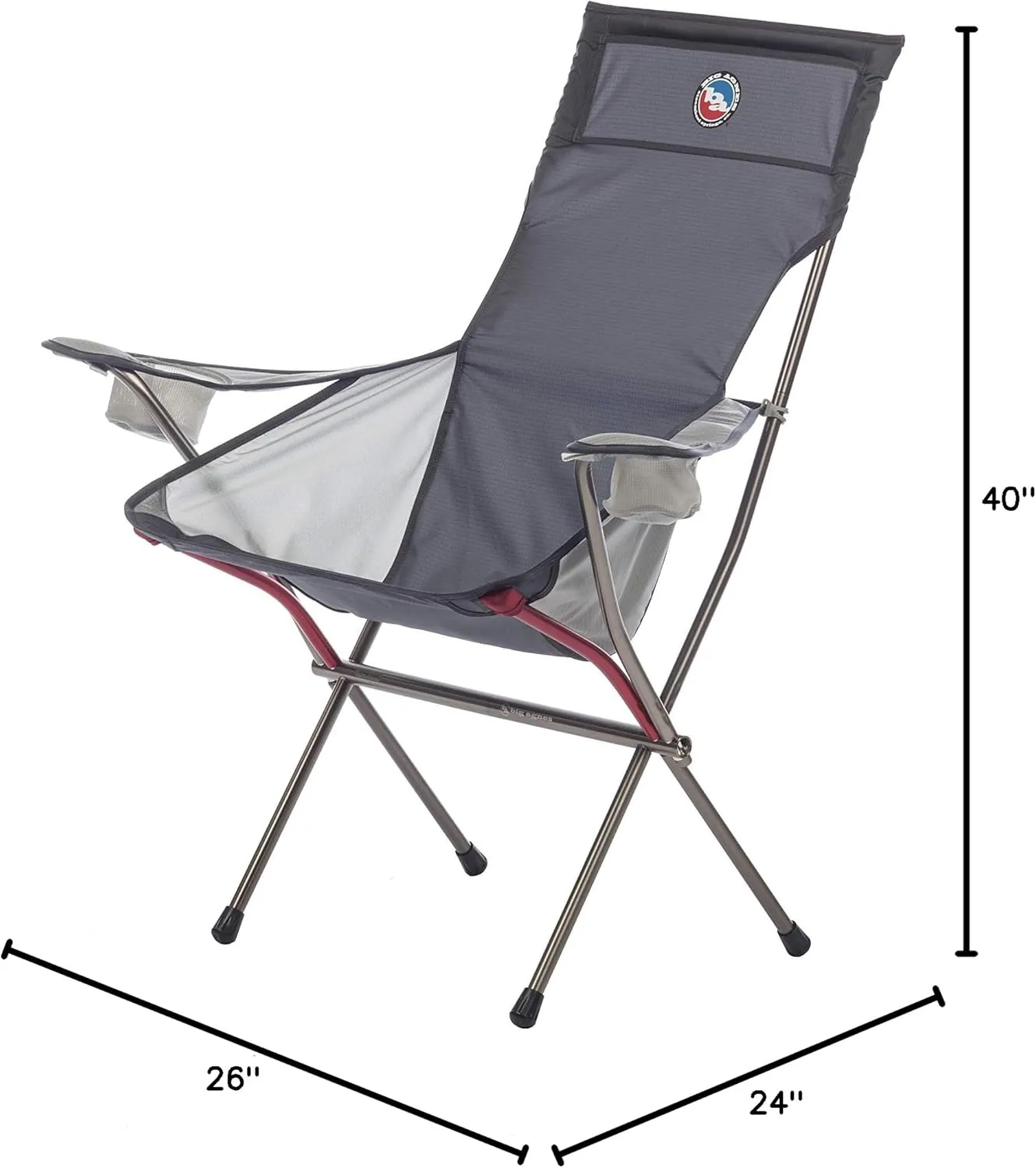 Big Agnes Big Six Armchair - Deluxe Comfort with Built-in Cup Holders | Tall Back, Wide Seat | Packable & Quick Setup | Lightweight Backpacking & Camping Chair