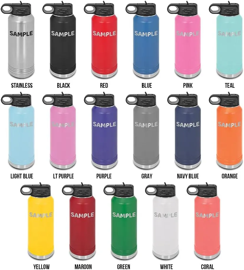 Bigfoot Trees Forest Laser Engraved Water Bottle Customizable Polar Camel Stainless Steel with Straw - sasquatch missing link big foot outdoors camping explore Black 32 oz