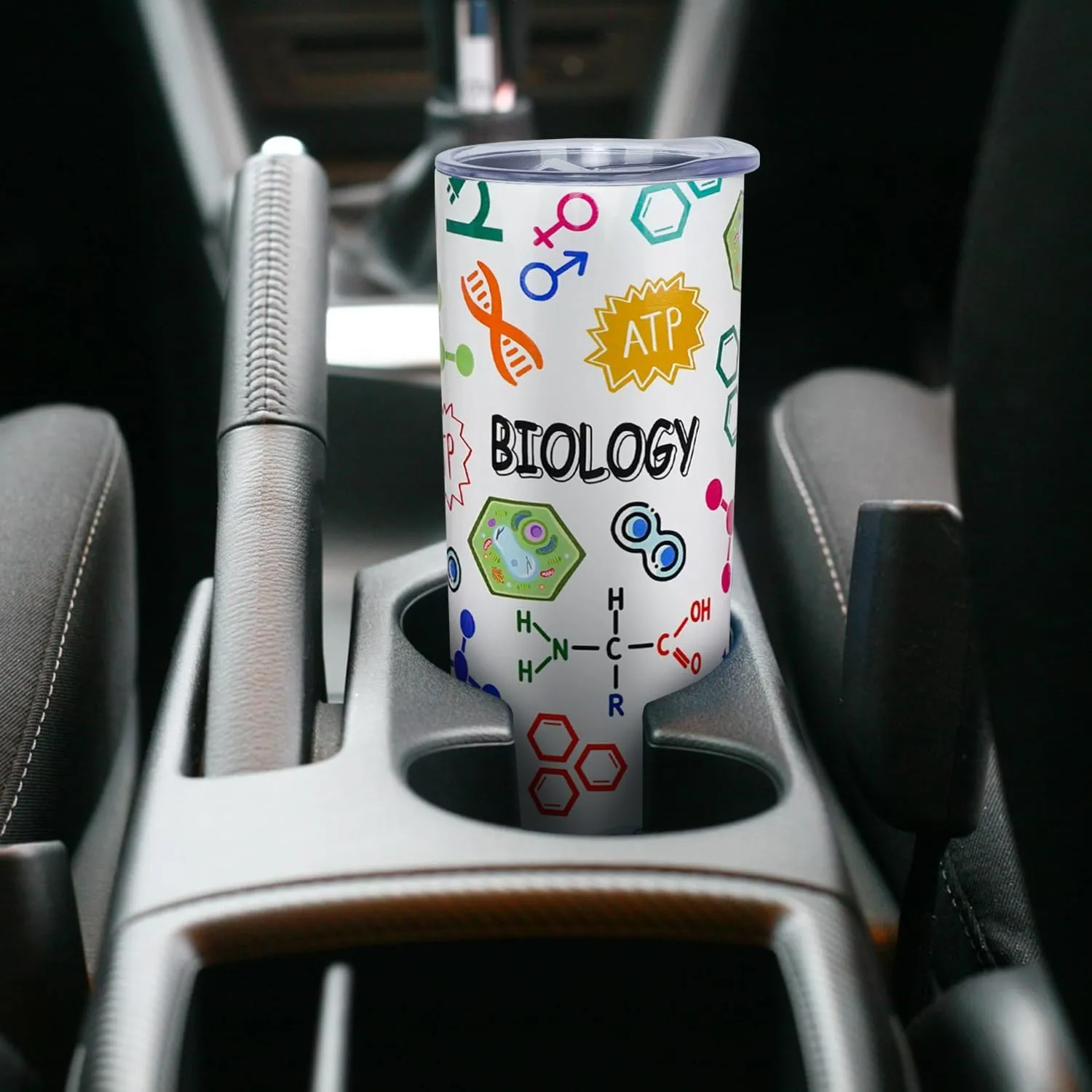 Biology Gift Biology Teacher Mug Biology Tumbler Cup Biology Teacher Gift for Women Men 20 Oz Stainless Steel Insulated Water Bottle With Lid and Straw