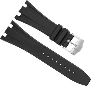 Black rubber Watchband For Audemars for Piguet Watch Strap for AP Band Men's Bracelet with butterfly buckle