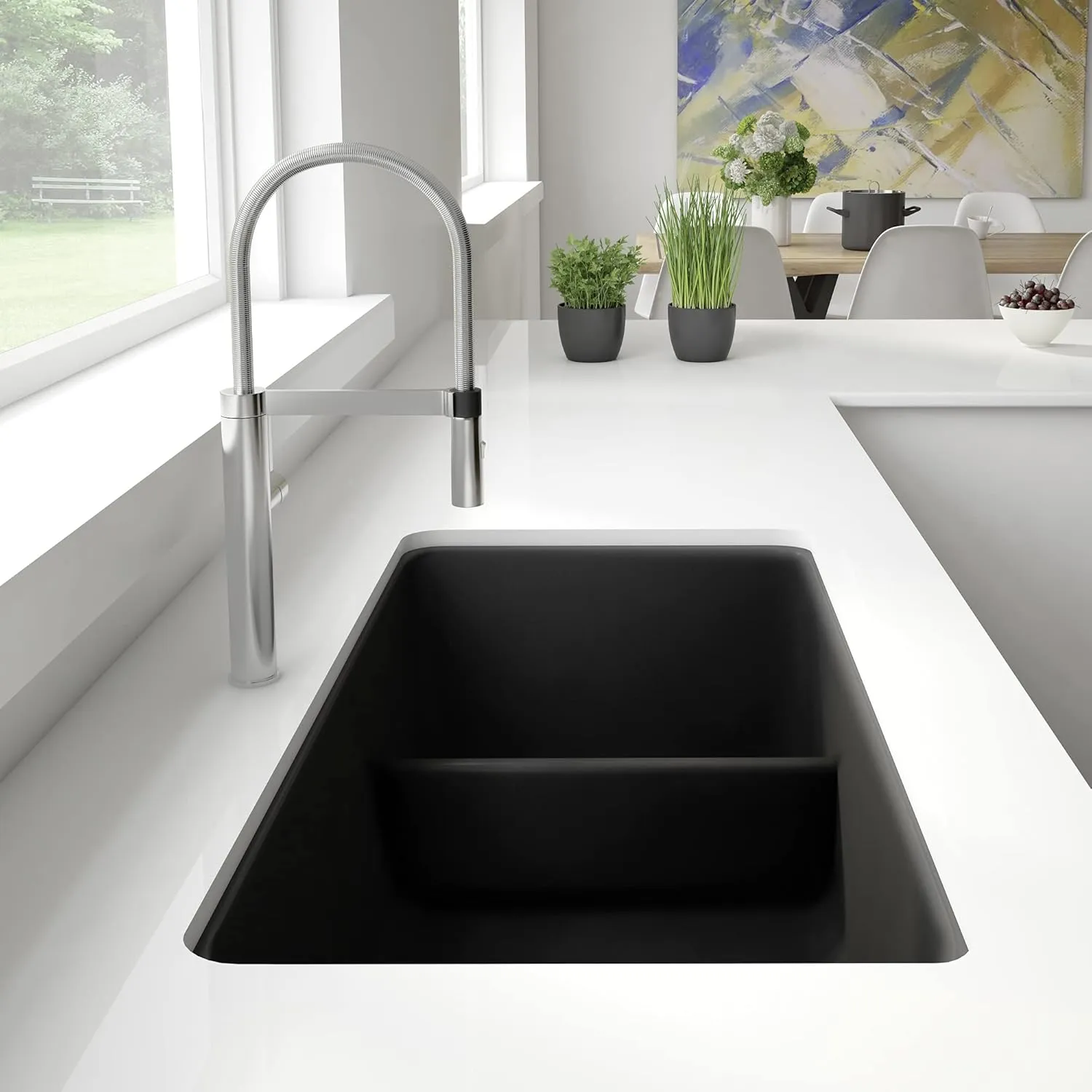 BLANCO 442525 Precis Reversible 1-3/4 w/Low Divide-Café Brown Sink, 33" L X 18" W X 9.5" D, Anthracite