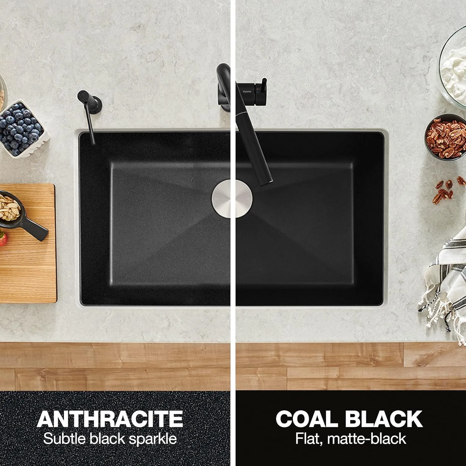 BLANCO 442525 Precis Reversible 1-3/4 w/Low Divide-Café Brown Sink, 33" L X 18" W X 9.5" D, Anthracite