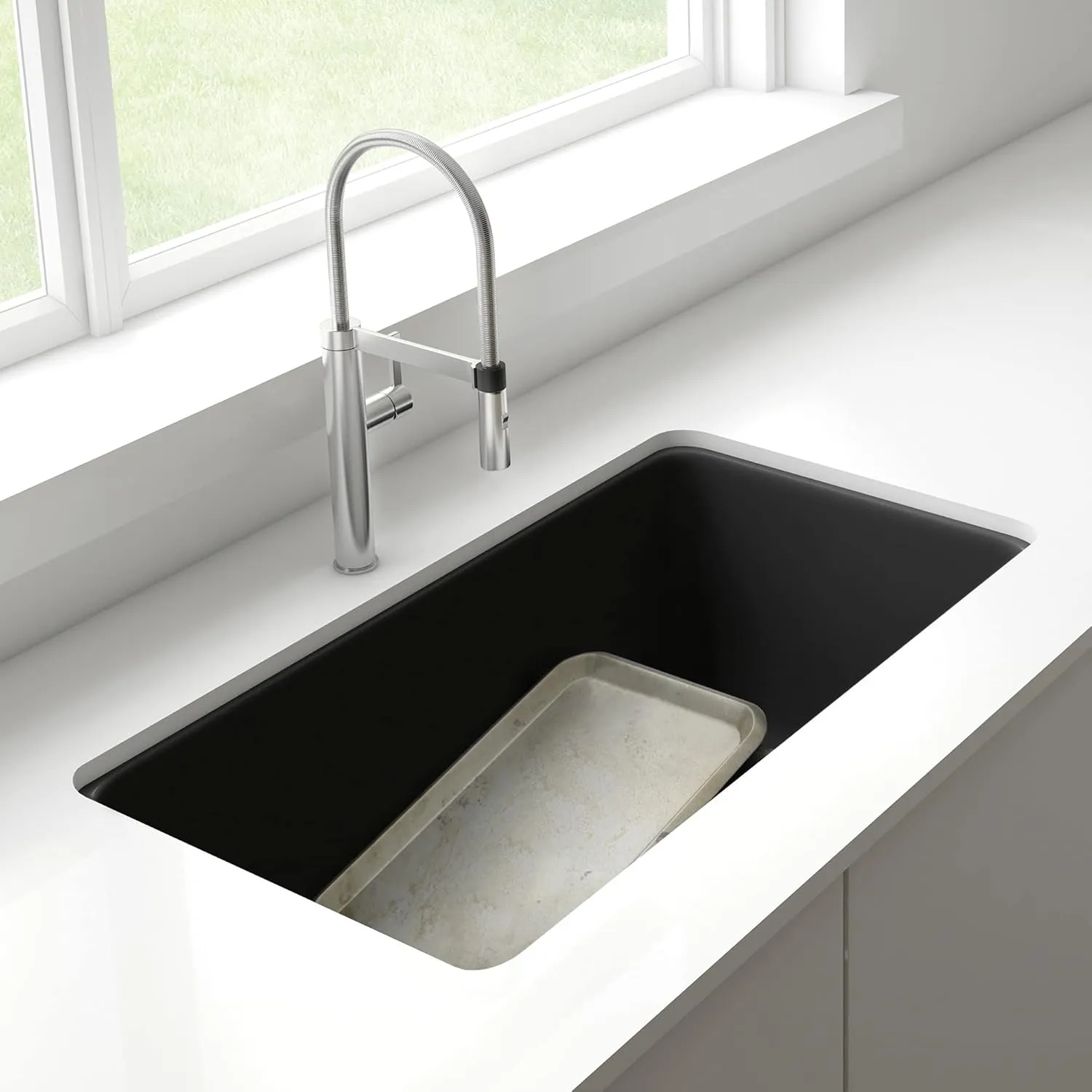 BLANCO 442525 Precis Reversible 1-3/4 w/Low Divide-Café Brown Sink, 33" L X 18" W X 9.5" D, Anthracite
