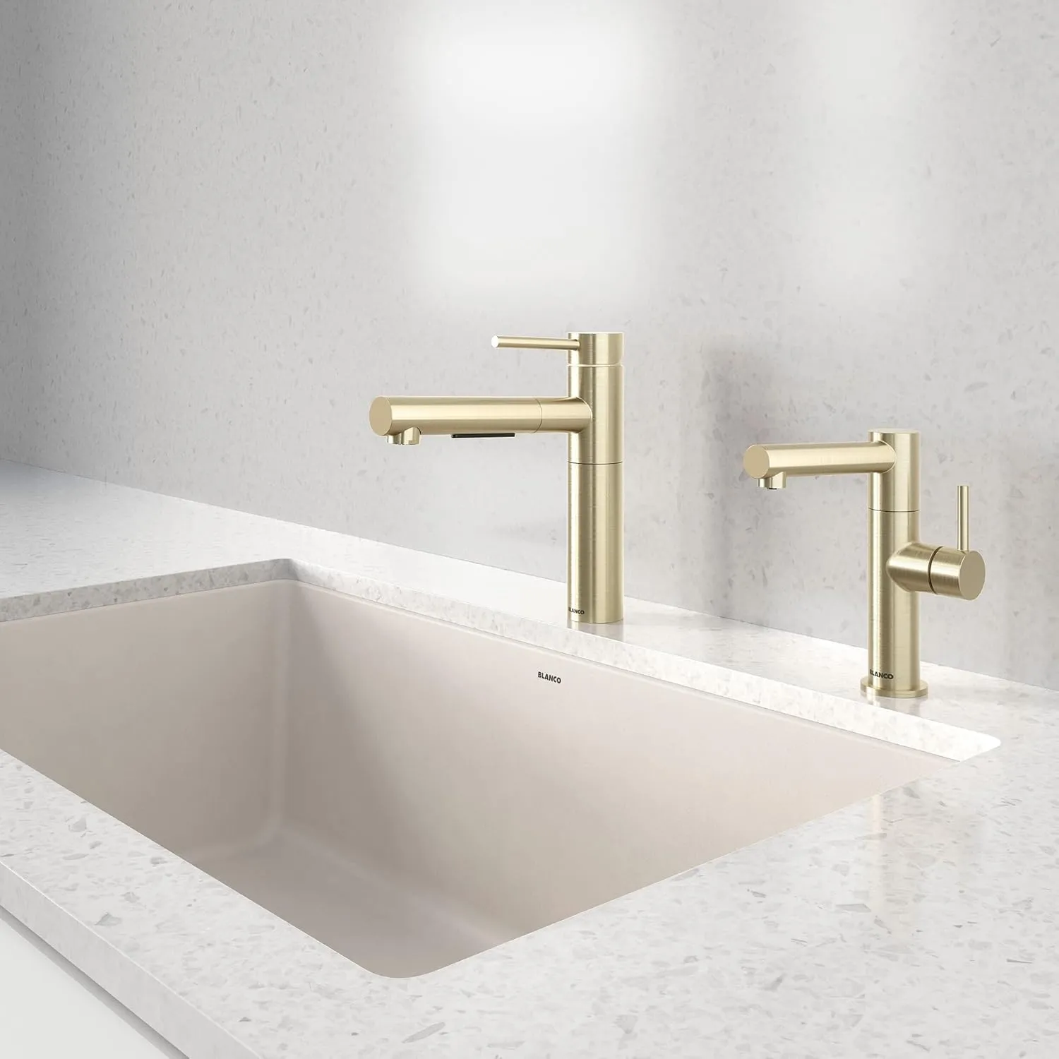 BLANCO 443083 Precis Silgranit 30” Single Bowl Undermount Kitchen Sink, Soft White