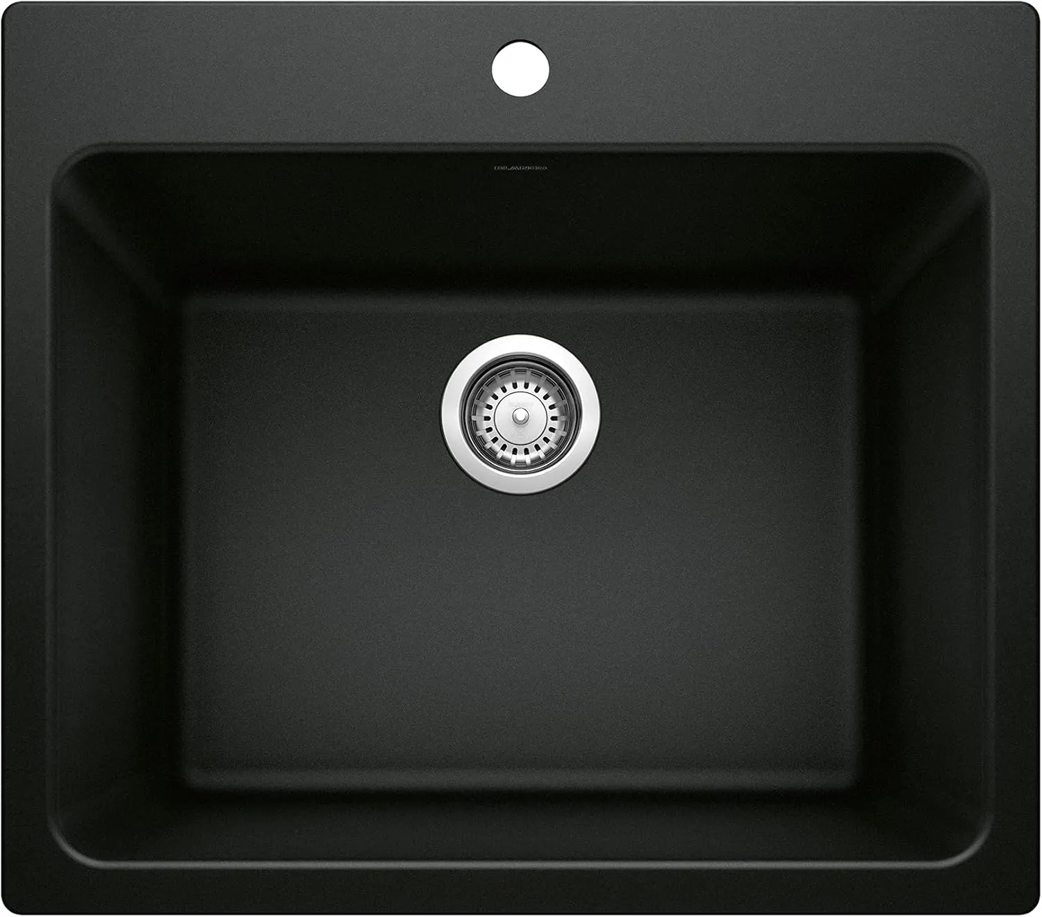 BLANCO LIVEN SILGRANIT Drop-In or Undermount Utility Laundry Sink, 25x22x12 Coal Black