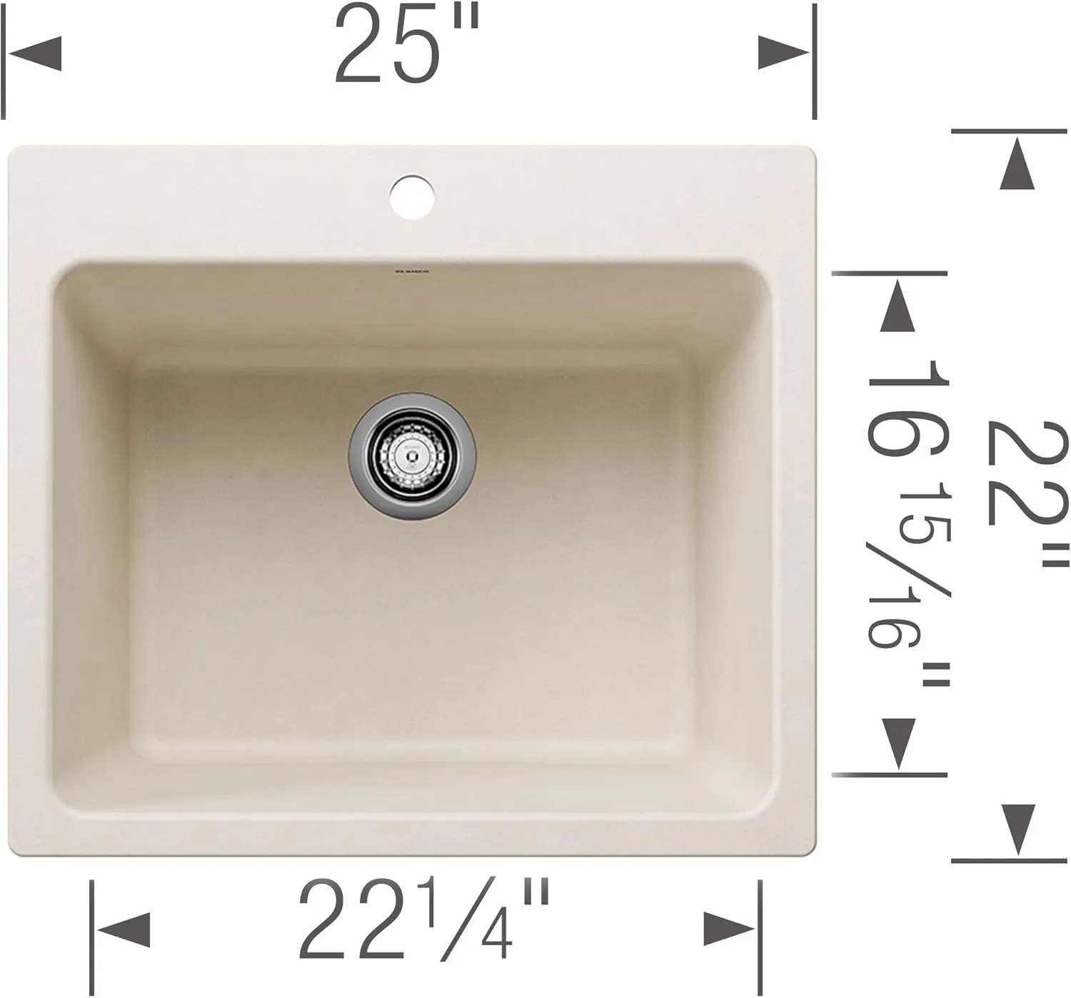 BLANCO LIVEN SILGRANIT Drop-In/Undermount Utility Laundry Sink