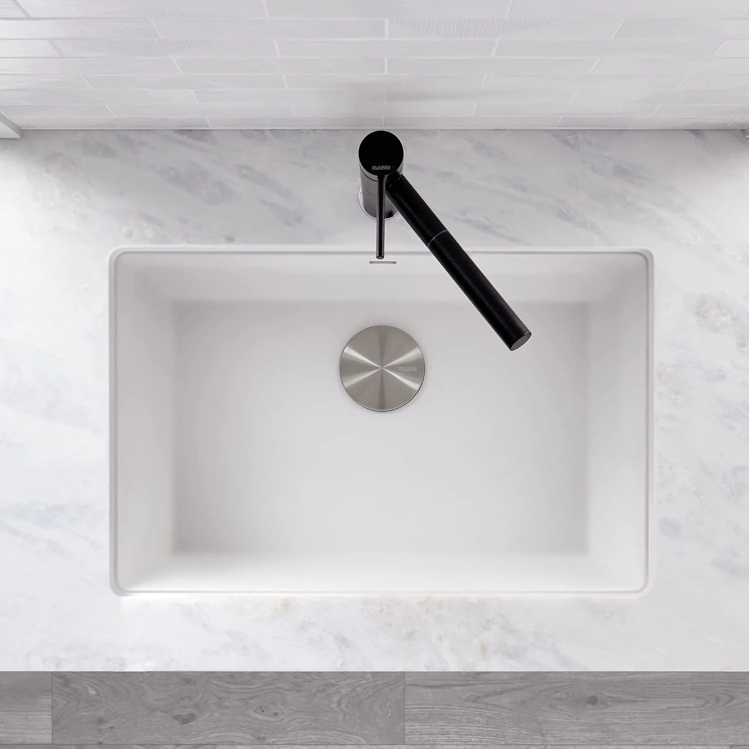 BLANCO, White 522429 PRECIS SILGRANIT Single Bowl Undermount Kitchen Sink