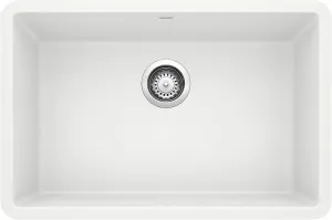 BLANCO, White 522429 PRECIS SILGRANIT Single Bowl Undermount Kitchen Sink