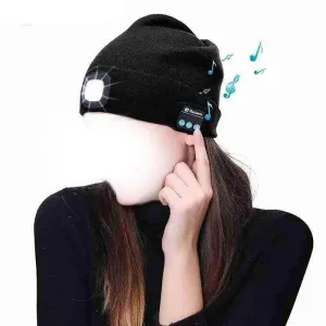 Bluetooth Speaker Beanie - Unisex Winter Headlamp Hat