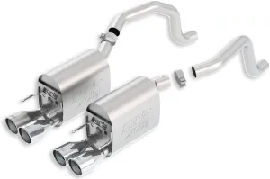 BORLA 11812 Axle-Back System for 2009-2013 Chevrolet Corvette (C6) 6.2L V8 Automatic/Manual Trans. Coupe/Convertible. Will Fit Vehicles With And Without NPP. BORLA System Does NOT Contain NPP Valves