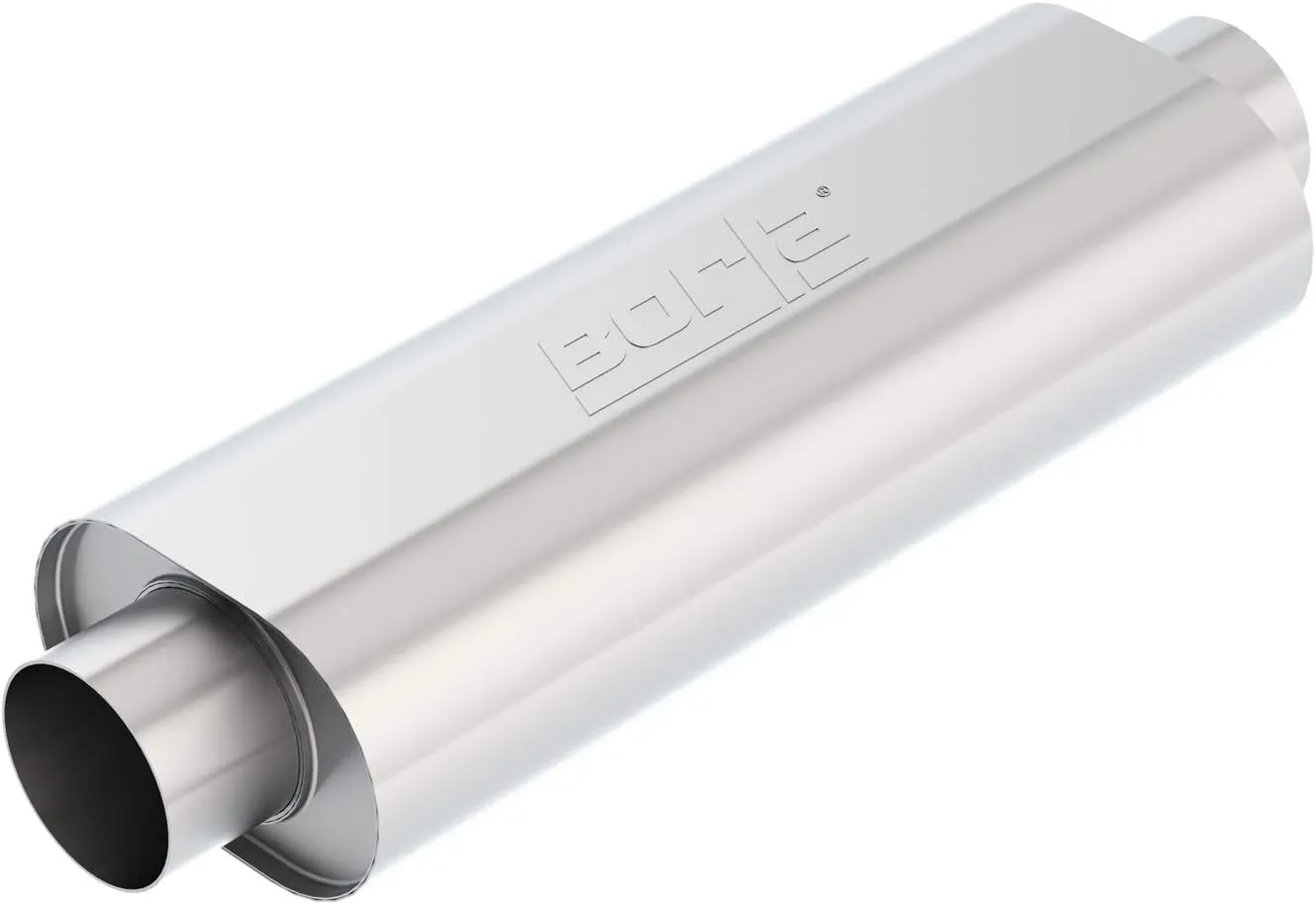 BORLA 400069 XR-1 Multicore XR-1 Multi-Core Racing Muffler For Full Bodied Cars - 4" Center Inlet/ 4" Center Outlet 5.5" x 8.5" Oval 23" Long Body 28" Overall Length. Universal. Reversible.