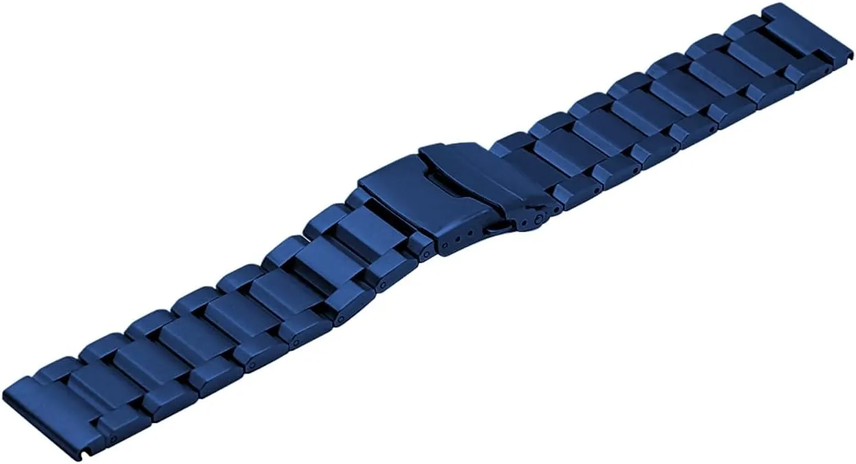Brush Matte Finish Metal Watch Band Stainless Steel Bracelet Straps 18mm/20mm/22mm/24mm Double Buckle Black or Silver,Gold