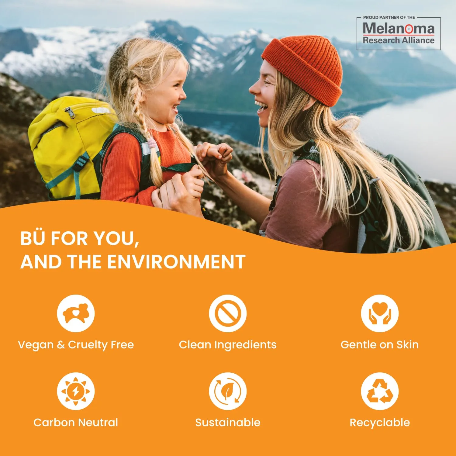 bu SPF 50 Sunscreen Spray - Nature's Sun Block. Biodegradable. Water Resistant. TSA Approved. Vegan. Alcohol & Cruelty Free | Fragrance Free Kids - 1 oz (3 Pack)