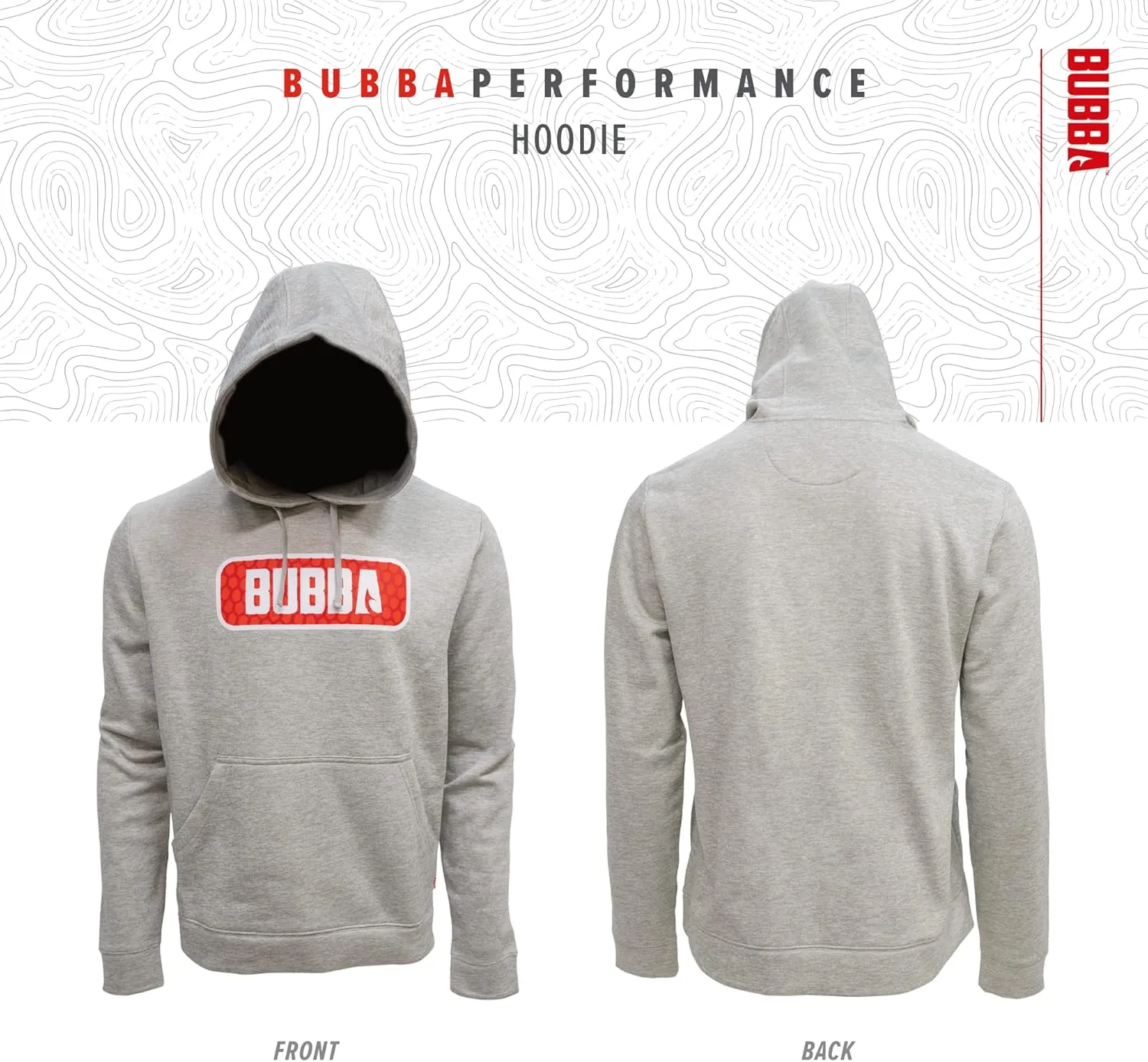 BUBBA Performance Fishing Hoodie with Moisture Repellent - UPF 50  Sun Protection - Moisture Wicking - Fishing, Hiking