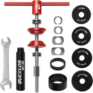 BUCKLOS Bike Headset Press-in Tool, Bottom Bracket Install Removal Tool Kit, Bearing Press Tool, Bicycle Repair Accessories Suitable for BB73 BB86 BB30 BB91 BB92 PF30