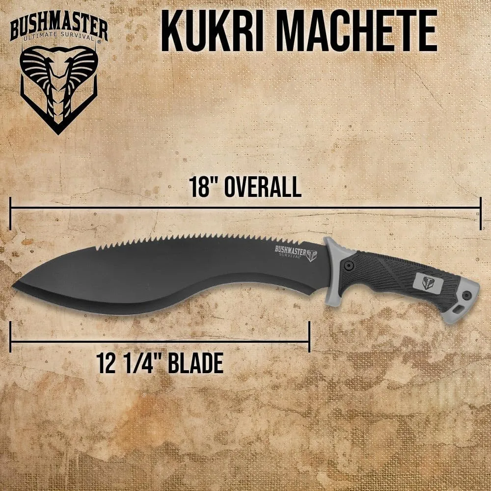 Bushmaster Stainless Steel Sawback Blade | High-Impact TPU Handle | Includes Nylon Sheath