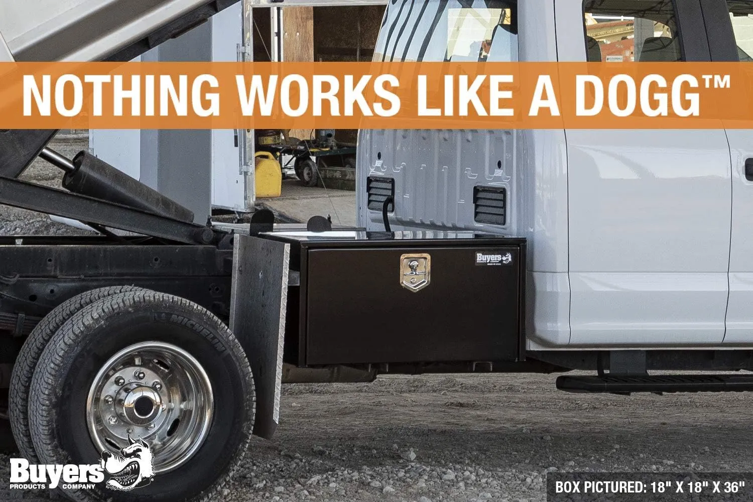 Buyers Products 1703310 Black Steel Underbody Truck Box, 15 x 10 x 15 Inch, Made In the USA, 14 Ga Black Steel Trailer/Truck Bed Tool Box, Weather-Resistant, Locking T-Latch