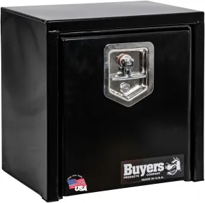 Buyers Products 1703310 Black Steel Underbody Truck Box, 15 x 10 x 15 Inch, Made In the USA, 14 Ga Black Steel Trailer/Truck Bed Tool Box, Weather-Resistant, Locking T-Latch
