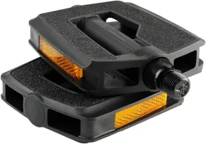 BV Bike Pedals with Replaceable Pins | Flat, Lightweight & Durable Bicycle Pedals With Great Grip | Made of Alloy Steel & Plastic - Ideal for BMX, Dirt Jumper, Hybrid Bikes & as MTB Pedals | Adult Fit