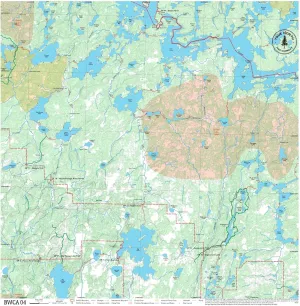 BWCA Map - BWCA 04 – Waterproof, Durable Cloth Map for Canoeing, Hiking, and Camping by True North Map Company