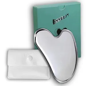 BYYDDIY Spherical Surface Stainless Steel Gua Sha Facial Tools, Metal Gua Sha for Face,Tighten Skin Massage, Guasha Beauty Tool for Body Eyes (W-s)
