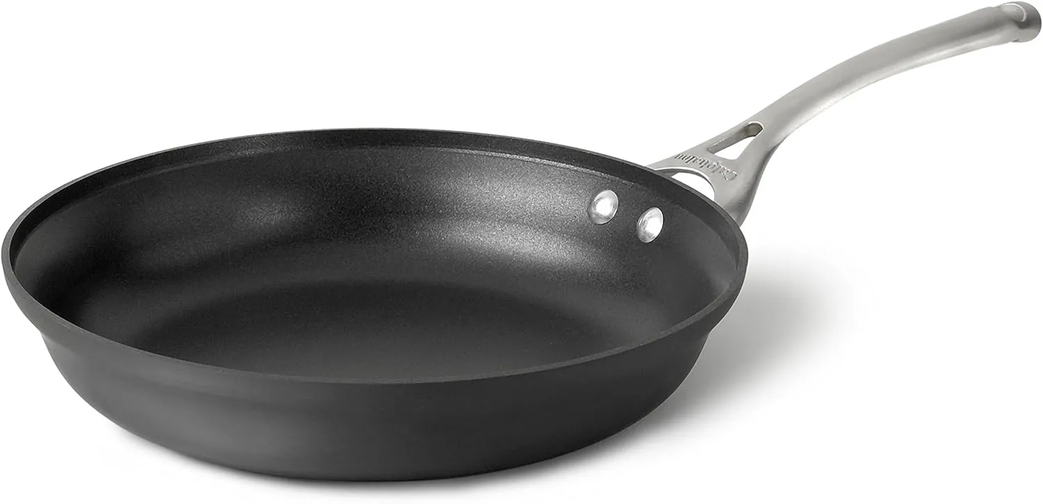 Calphalon Contemporary Hard-Anodized Aluminum Nonstick Cookware, Omelette Pan, 12-Inch, Black