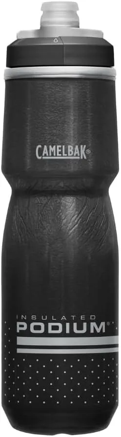 CamelBak Podium Chill Insulated Bike Water Bottle - Easy Squeeze Bottle - Fits Most Bike Cages - 24oz, Black