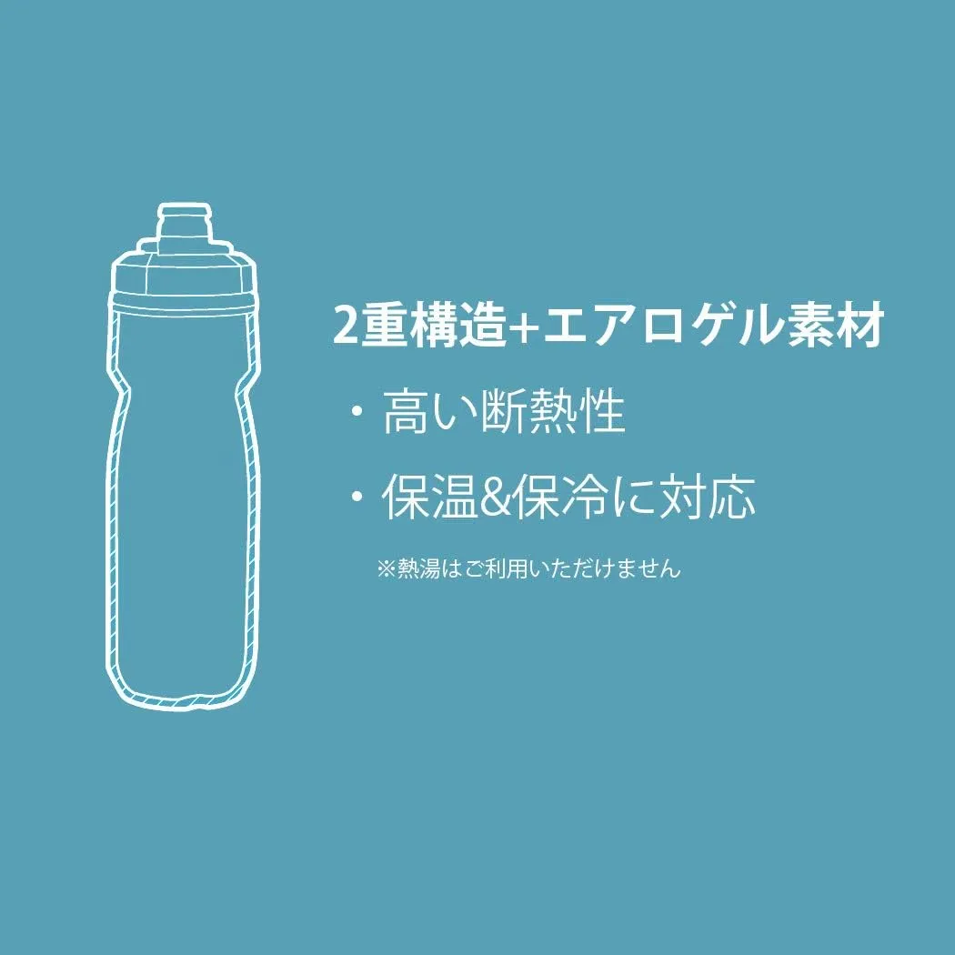 CamelBak Podium Chill Insulated Bike Water Bottle - Easy Squeeze Bottle - Fits Most Bike Cages - 24oz, Black