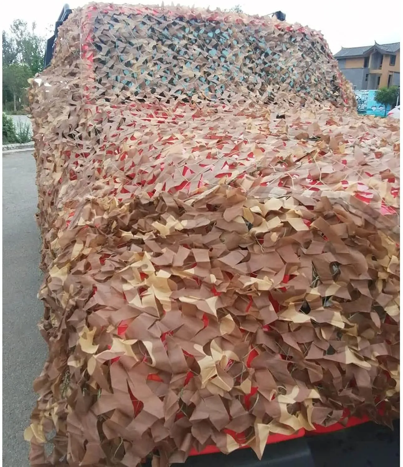 Camouflage Netting 2x3/3x6/4x8m, Outdoor Sunscreen Camo Shade Net, Camouflage Net for Military Decoration/Hunting/car Cover, Customizable,7x10m(23 * 32.8ft)