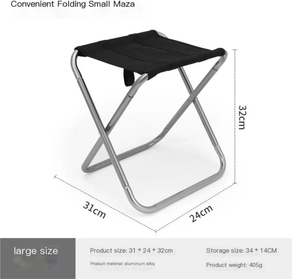 Camp Stool Outdoor Portable Aluminum Alloy Folding Stool, Ultra-Light Mini Chair, Outdoor Fishing Sketching for Adults Camping Stool(G,B)