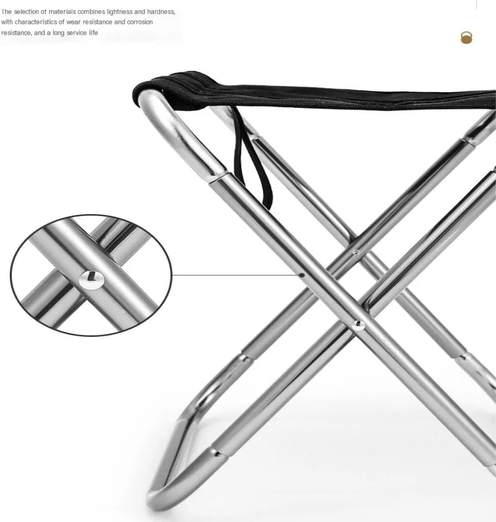 Camp Stool Outdoor Portable Aluminum Alloy Folding Stool, Ultra-Light Mini Chair, Outdoor Fishing Sketching for Adults Camping Stool(G,B)