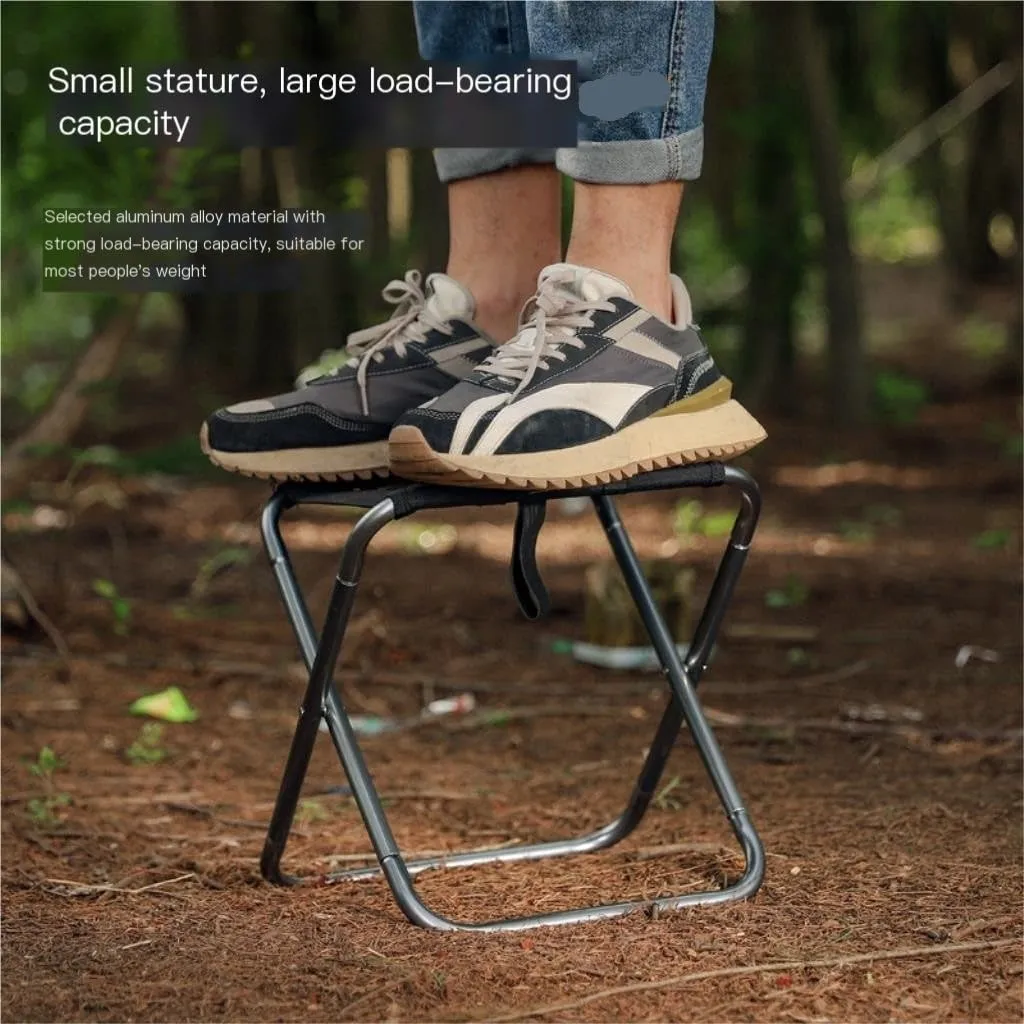 Camp Stool Outdoor Portable Aluminum Alloy Folding Stool, Ultra-Light Mini Chair, Outdoor Fishing Sketching for Adults Camping Stool(G,B)
