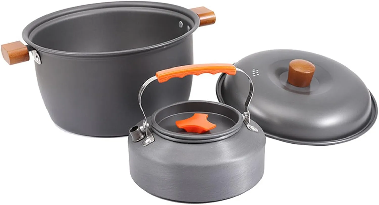 Camping Cooking Set Camping Cookware Mess Kit Included Carry Bag Pots Kettle Set for Hiking Travel Home Backpacking Barbecue