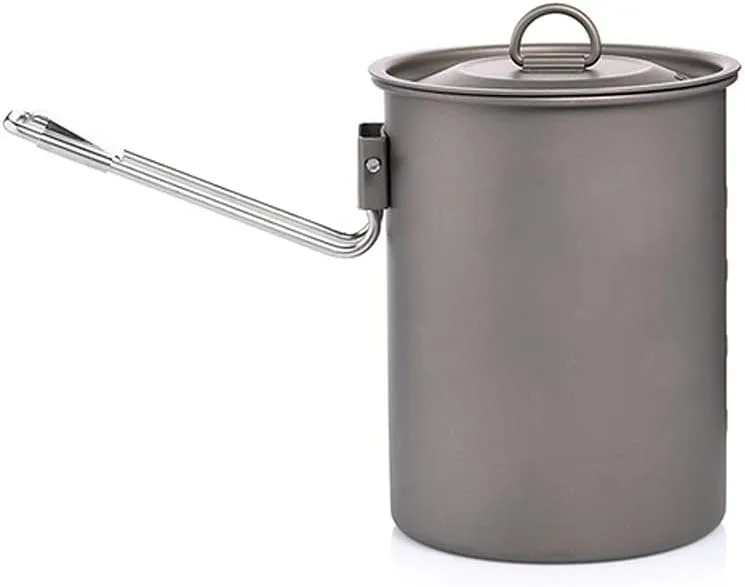 Camping Cookware Titanium Tableware Tourist Pot Outdoor Cooking Kitchen Picnic Utensils Backpack Hiking Trekking